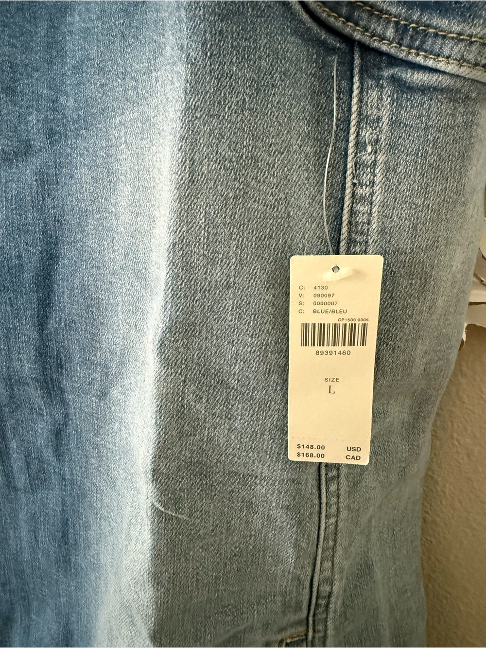 Pilcro by Anthropologie Two Toned Seamed Denim Sleeveless Dress NWT Large - Picture 3 of 6